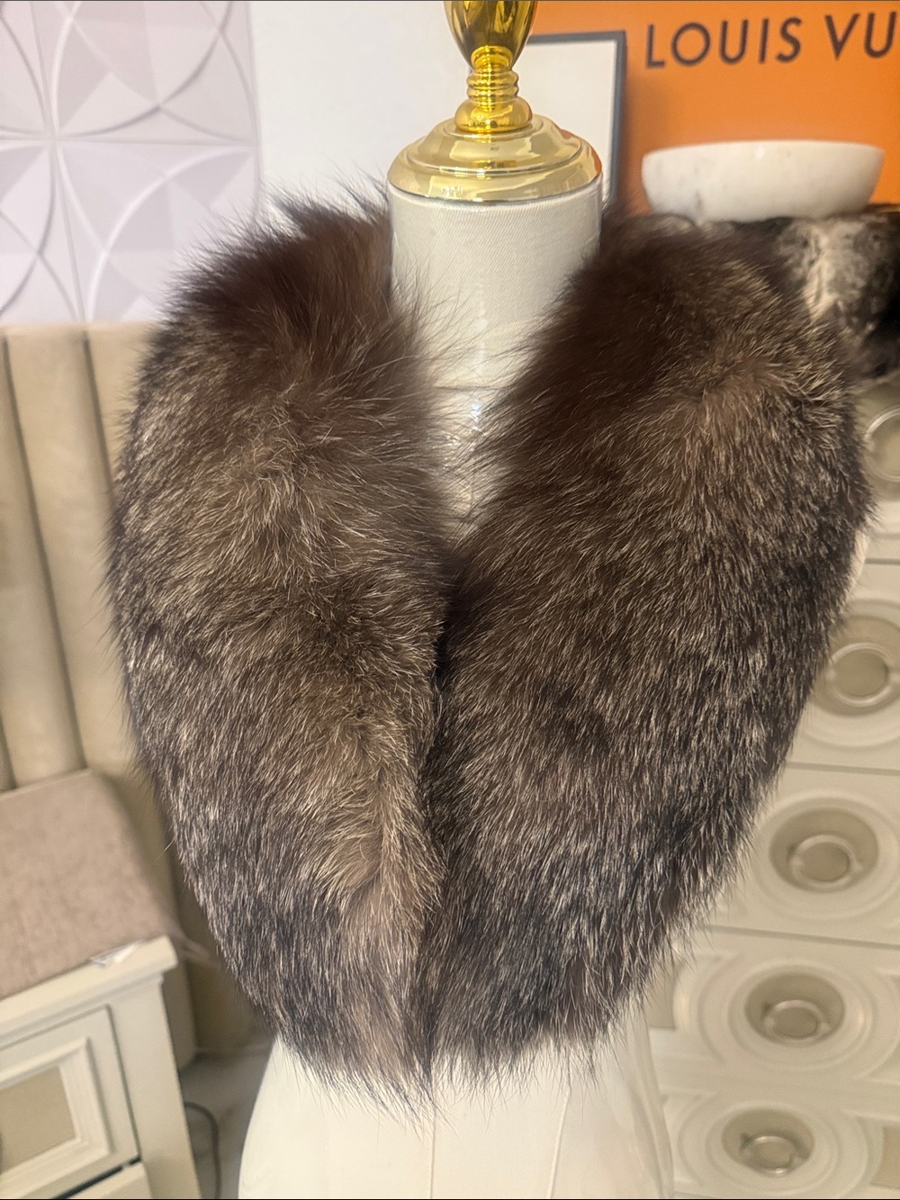 Genuine fox fur collar